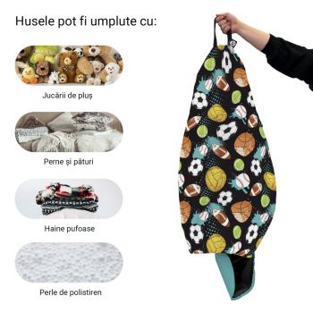 Husa fotoliu Puf Bean Bag tip Para L fara umplutura mingi