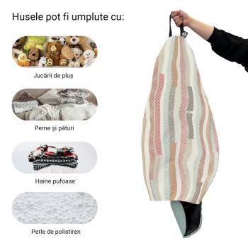 Husa fotoliu Puf Bean Bag tip Para L fara umplutura model multicolor vertical