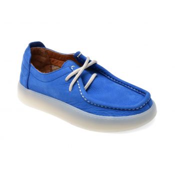 Mocasini casual GRYXX albastri, 600401, din nabuc