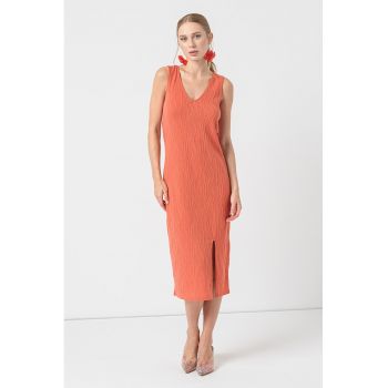 Rochie cu decolteu in V si slit lateral Ellie