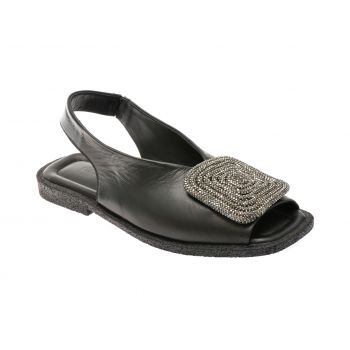 Sandale casual GRYXX negre, 5001777, din piele naturala