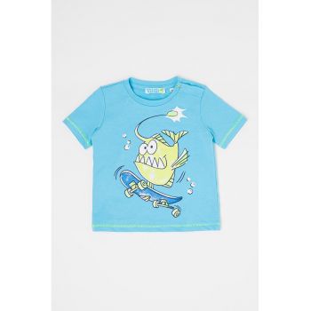 Tricou de bumbac cu imprimeu grafic