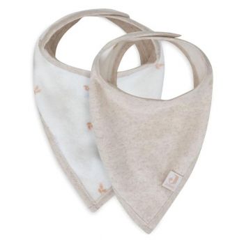 Baveta Bandana din Bumbac Harvest Natural Set de 2 Bucati - Jollein