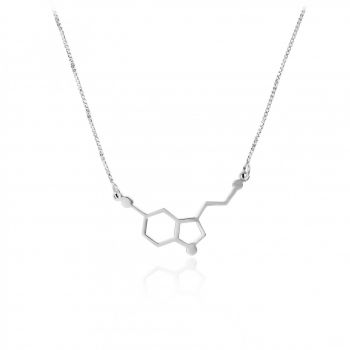 Colier Serotonină din argint 925 - Molecula Fericirii