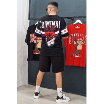 Compleu Bumbac Premium Criminal Bulls Negru