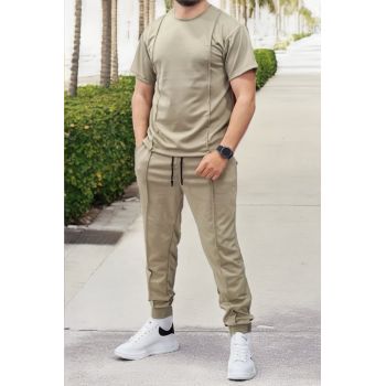 Compleu Exclusive Bumbac Lines Olive