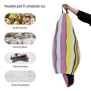 Husa fotoliu Puf Bean Bag tip Para L fara umplutura marinha fruits