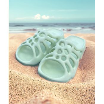 Papuci unisex verde fistic SLIDES