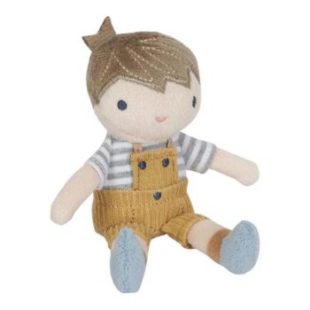 Papusa textila Jim 10 cm in cutie cadou - Little Dutch