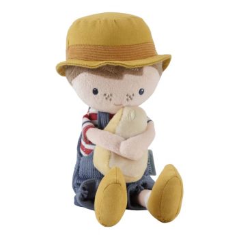 Papusa Textila Jim 35 cm in Cutie Cadou Little Farm - Little Dutch