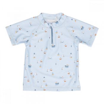 Tricou anti-UV Sailors Bay Blue - Little Dutch