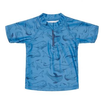 Tricou pentru baieti, anti-UV, Sea Life Blue