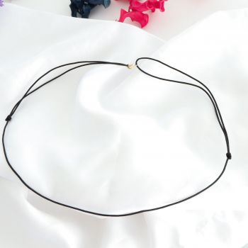 Choker Basic din snur reglabil si cu închidere din aur 14K