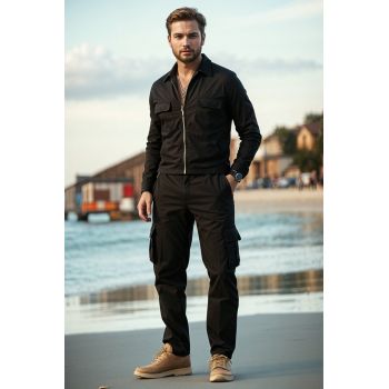 Compleu negru, camasa si pantaloni lungi - BETA