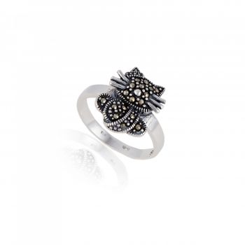 Inel din argint 925 cu marcasite 4.12g - Pisicuta