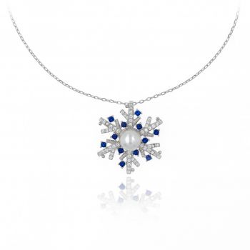 Colier din argint 925 - Snow Flake - Perle de cultura