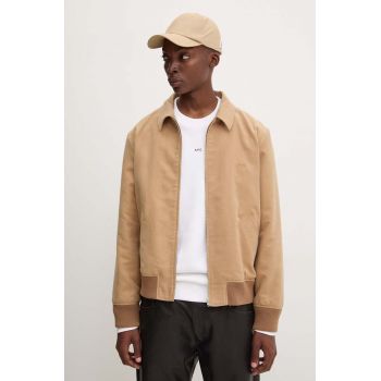 A.P.C. jacheta de bumbac blouson gilles culoarea bej, de tranzitie, COHAK.H02706