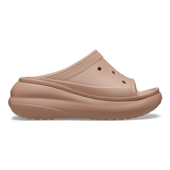 Papuci Crocs Classic Crush Slide Maro - Cork