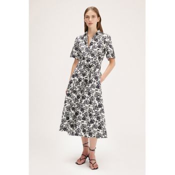 Rochie evazata cu imprimeu floral