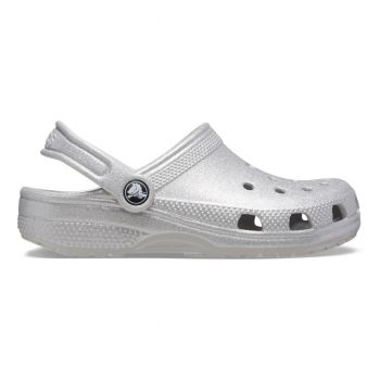 Saboti Crocs Toddler Classic Glitter Clog Gri - Silver Glitter