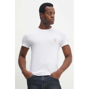 Versace tricou 2-pack barbati, culoarea alb, cu imprimeu, AU10193 1A10011