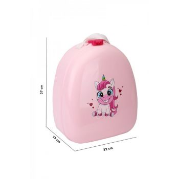 Cutie pentru mic dejun in forma de Rucsac Pink