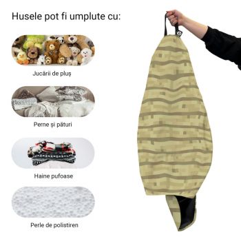 Husa fotoliu Puf Bean Bag tip Para L fara umplutura minecraft cutie