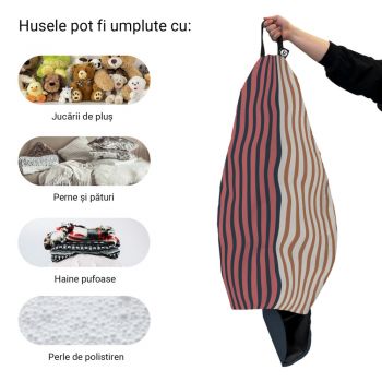 Husa fotoliu Puf Bean Bag tip Para XL fara umplutura leme