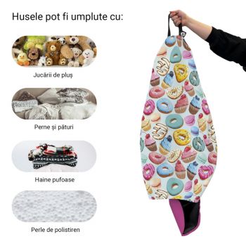 Husa fotoliu Puf Bean Bag tip Para XL fara umplutura Macarons