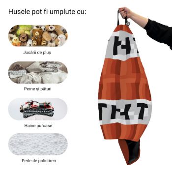 Husa fotoliu Puf Bean Bag tip Para XL fara umplutura minecraft tnt