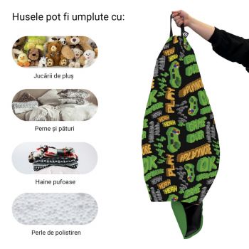 Husa fotoliu Puf Bean Bag tip Para XL fara umplutura play more retro