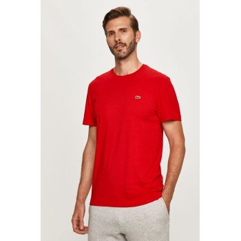 Lacoste tricou din bumbac culoarea roșu, uni TH2038-166