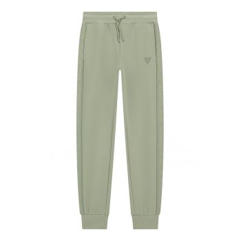 Pantaloni sport din amestec de bumbac cu snur in talie