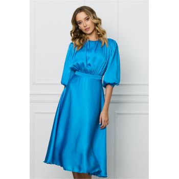 Rochie DY Fashion bleu cu bust incretit