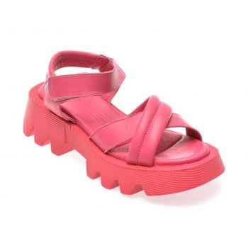 Sandale casual GRYXX fucsia, 13103, din piele naturala