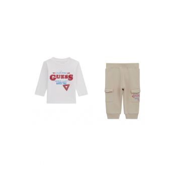 Set de bluza de bumbac si pantaloni cargo cu logo