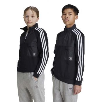 adidas Originals bluza copii HZ CREW culoarea negru, cu imprimeu, IY9810