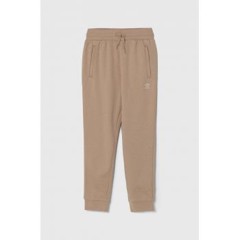 adidas Originals pantaloni de trening pentru copii PANTS culoarea bej, neted, IX5296