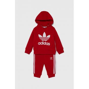 adidas Originals trening bebelusi HOODIE SET culoarea rosu, IX5163