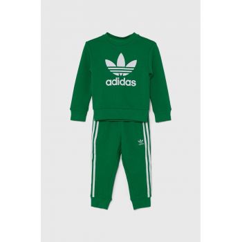 adidas Originals trening copii TREFOIL CREW SE culoarea verde, IY4783