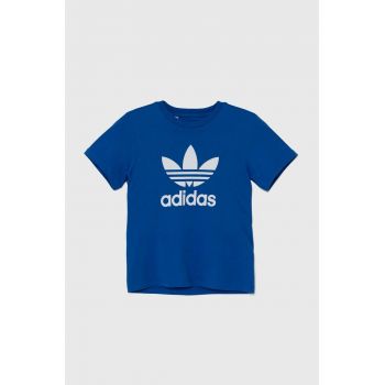 adidas Originals tricou de bumbac pentru copii TREFOIL TEE cu imprimeu, IY7425