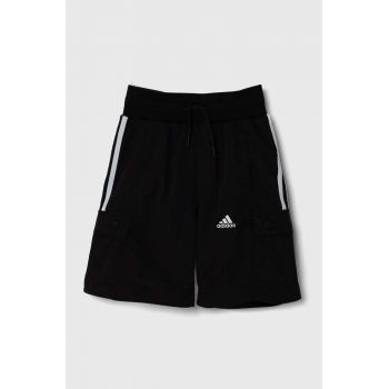 adidas pantaloni scurti copii JAM WV CRG SH culoarea negru, modelator, talie reglabila, IV7050