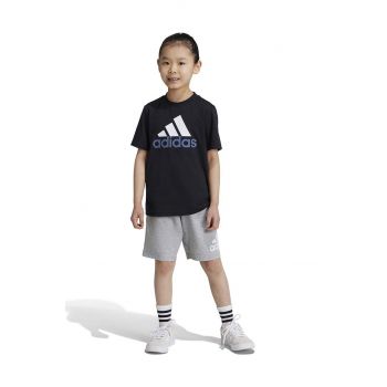 adidas set de bumbac pentru copii LK BL CO T SET culoarea negru, IX7325