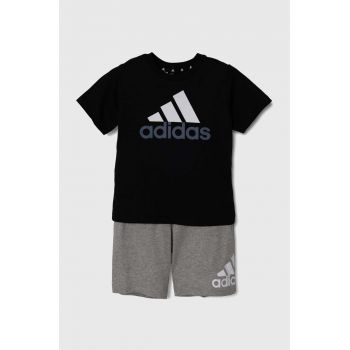 adidas set de bumbac pentru copii LK BL CO T SET culoarea negru, IX7325