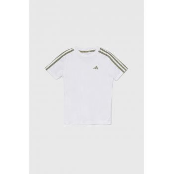 adidas tricou copii U TR-ES 3S T culoarea alb, cu imprimeu, IW5903
