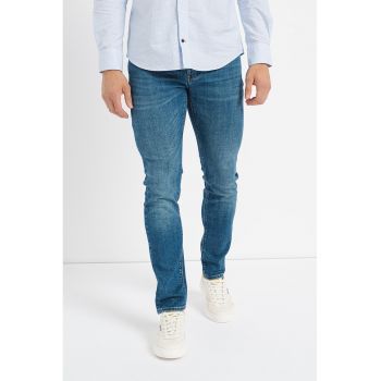 Blugi slim fit cu 5 buzunare