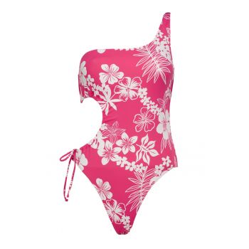 Costum de baie intreg cu model floral la reducere