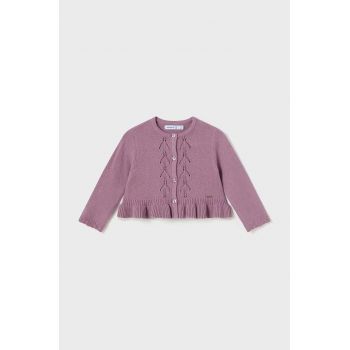 Mayoral cardigan bebe culoarea violet, light, 2326