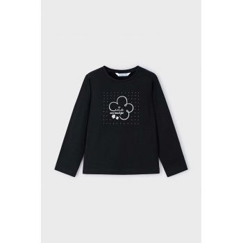 Mayoral longsleeve din bumbac pentru copii culoarea negru, 178