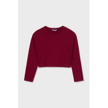 Mayoral longsleeve din bumbac pentru copii culoarea violet, 7094